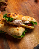 Focaccia skinka och soltorkad tomater