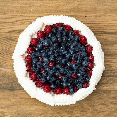 Hallon & blåbärstårta