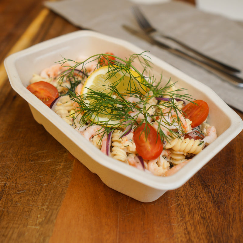 Krämig pastasallad med skaldjur