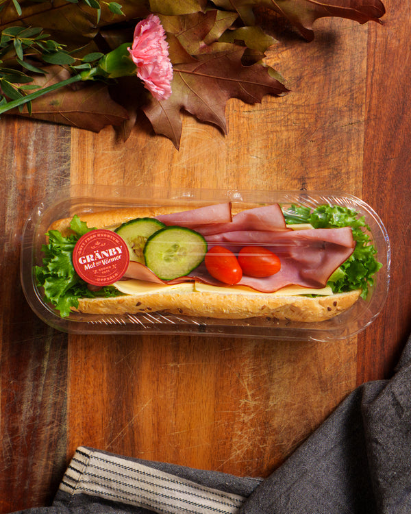 Baguette ost & skinka